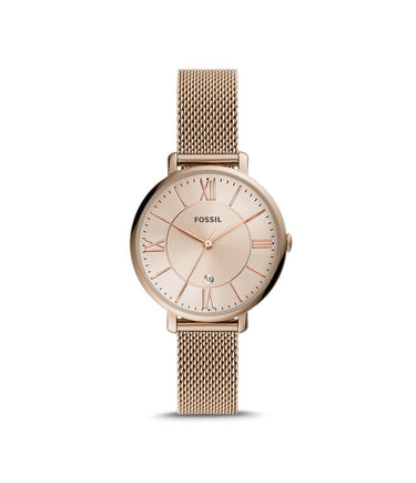 Fossil Armbanduhr Uhr Jacqueline 3-Zeiger-Werk Milanaise Edelstahl karamellfarben ES5120 UHR